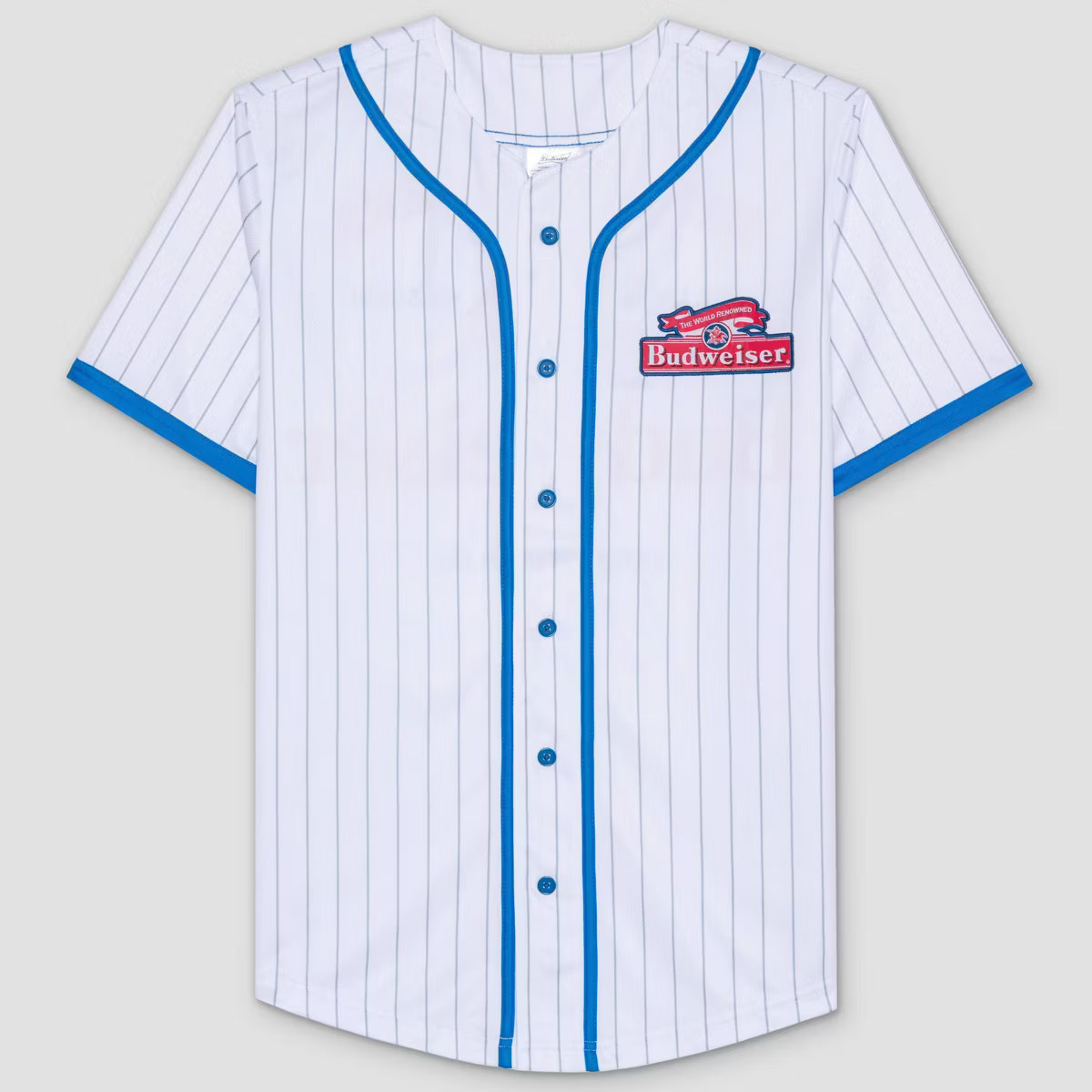 Men's Budweiser Baseball Jersey - White XL | Target