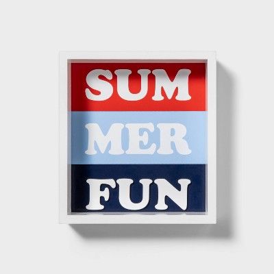 Americana Wood Shadowbox Summer Fun - Sun Squad™ | Target