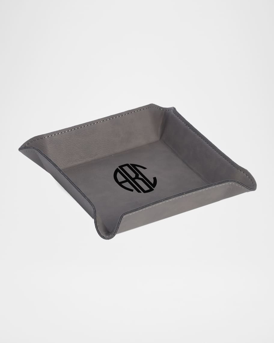 Bey-Berk Men's Personalized Vegan Leather Valet Tray | Neiman Marcus
