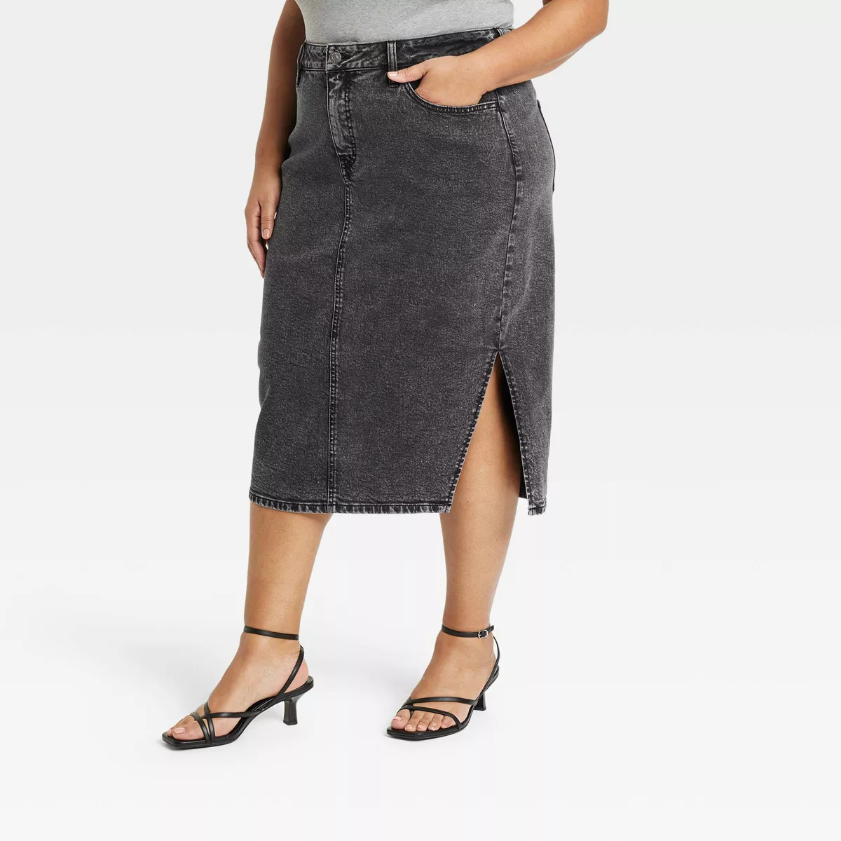 Women's Denim Slit Skirt - Ava & Viv™ | Target