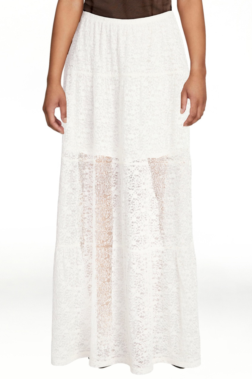 No Boundaries Lace Tiered Maxi Skirt, Women's XXS-XXL | Walmart (US)
