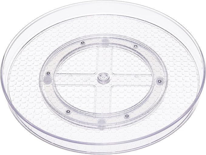Amazon Basics Clear Lazy Susan Turntable Organizer, 12-Inch, 2-Pack | Amazon (US)