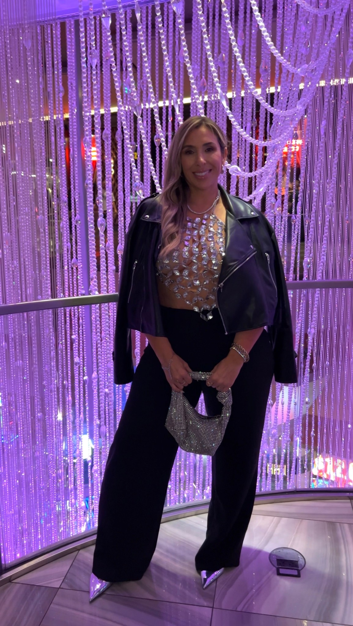 Vegas or night out 

my favorite black trousers 31L

linked sim jackets 

the top is skimpy I wore nip covers but you could also do a nude tube top.

#LTKMidsize #LTKootd