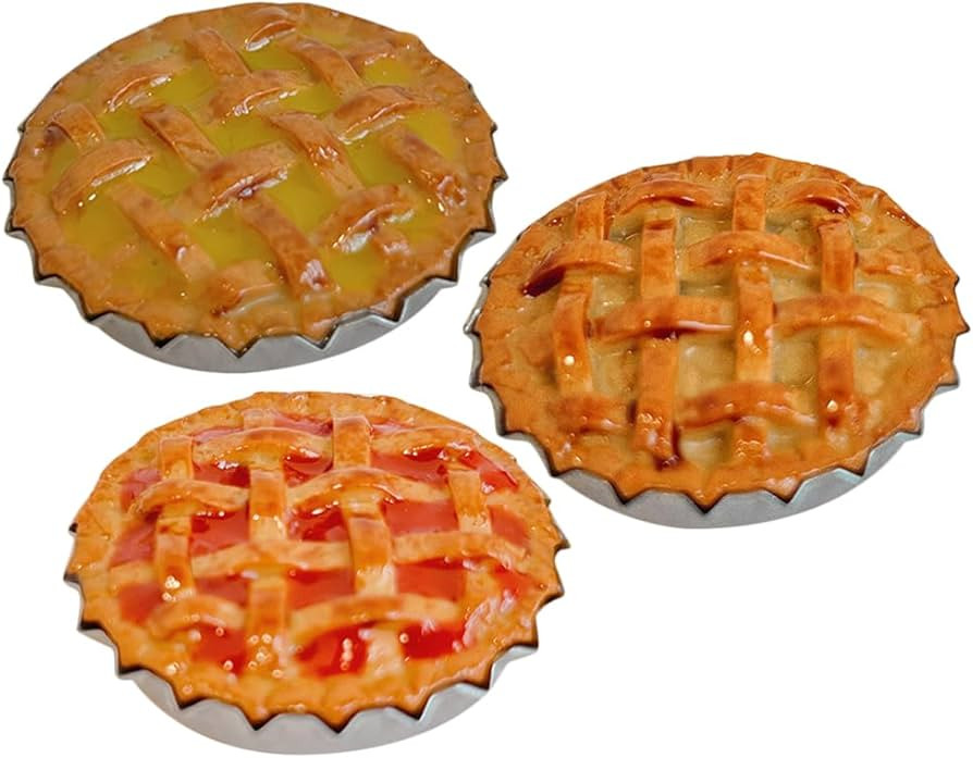 LUOZZY 3pcs Miniature Food Model Lifelike Dessert Model Doll House Pies Miniature Desserts Access... | Amazon (US)