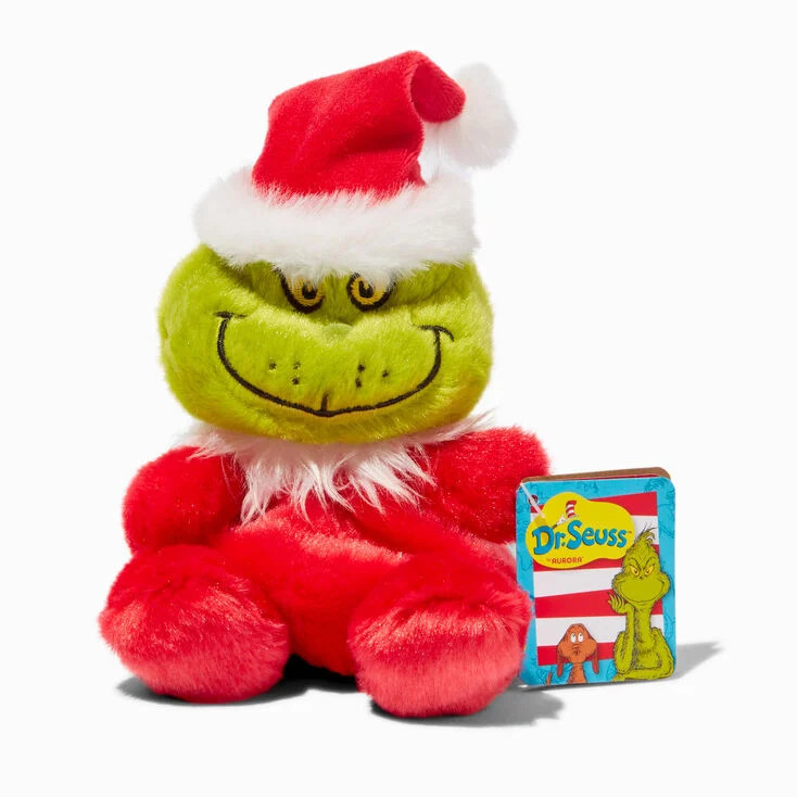 Dr. Seuss™ The Grinch Santa Grinch Palm Pals 5" Plush Toy | Claire's (UK)