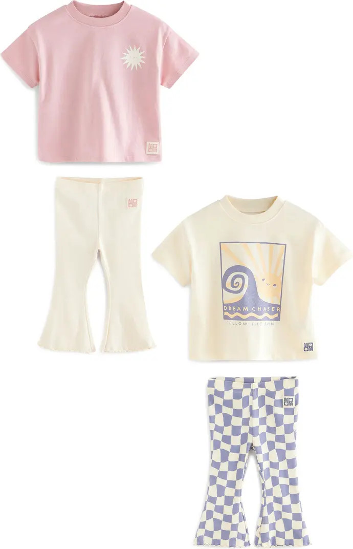NEXT Kids' 4-Pack Graphic T-Shirts & Leggings Set | Nordstrom | Nordstrom