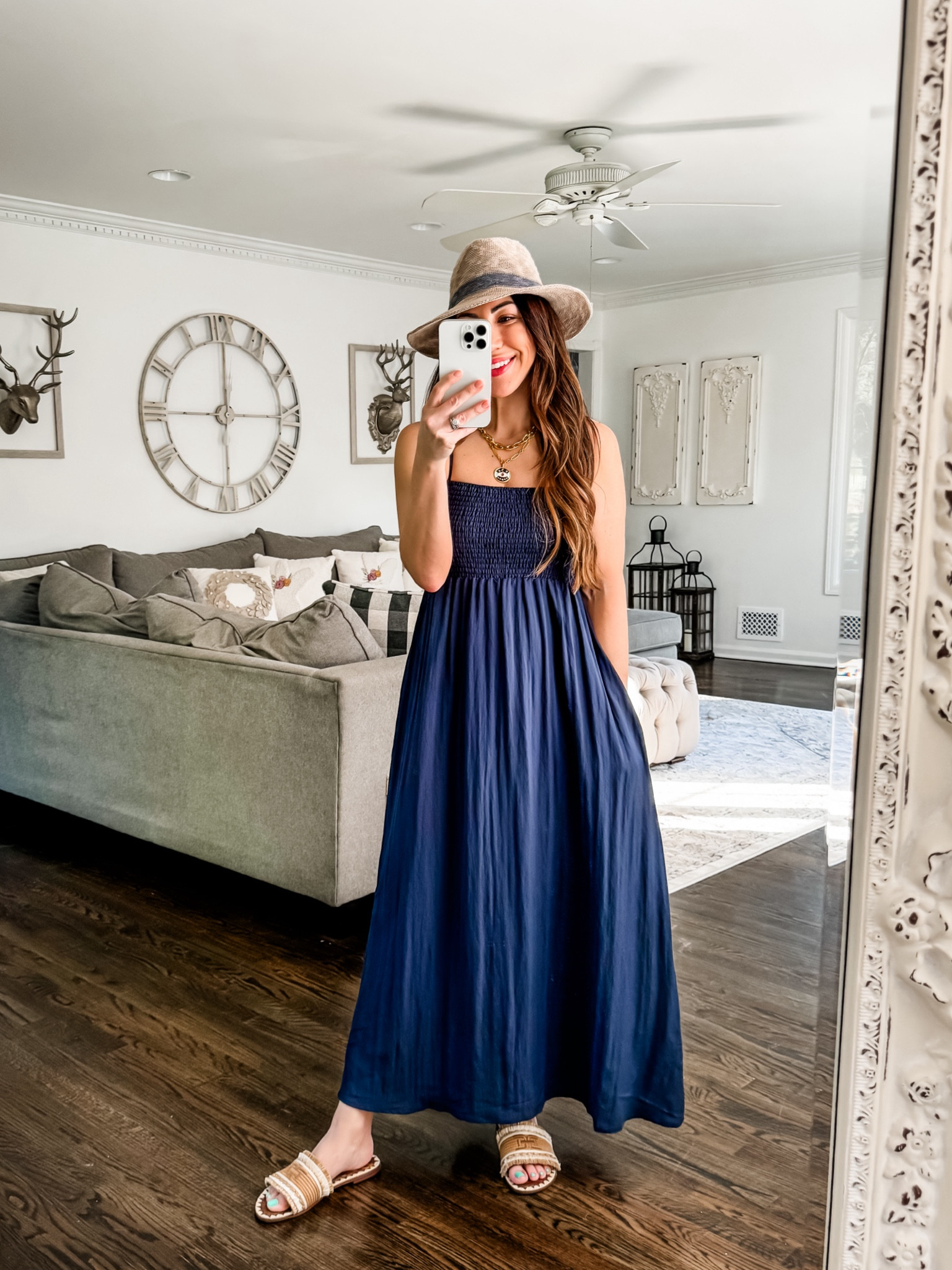 Social Threads code: tammy15 thru 5/10. Jewelry code: Tammy20. Wearing xs. Zsupply, z supply, maxi dress, midi dress, navy blue dress, vacation outfit 

#LTKover40 #LTKfindsunder100 #LTKsalealert