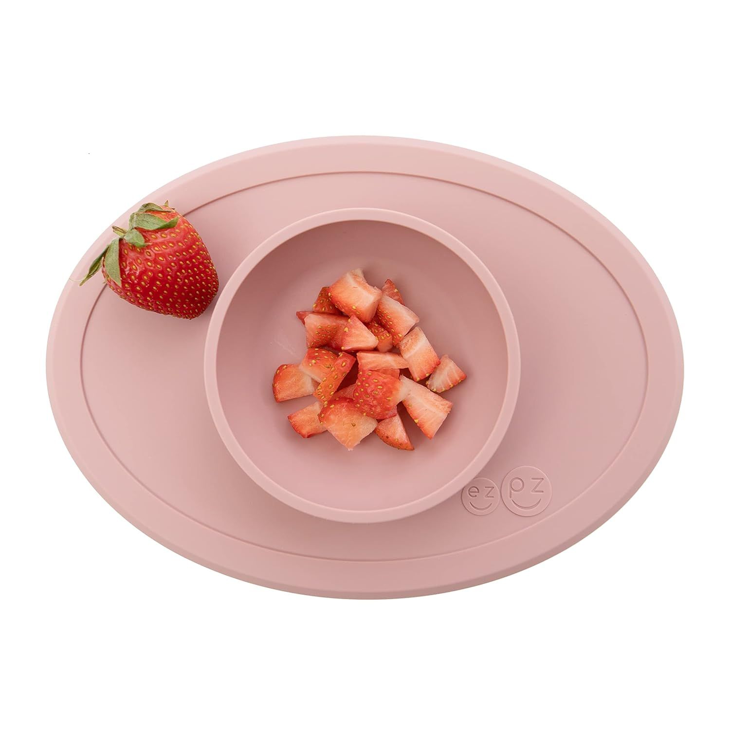 ez pz Tiny Bowl (Blush) - Silicone Baby Bowl with Suction for 6 Months + - Built-in Placemat - Fi... | Amazon (US)