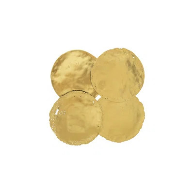 Cast Oil Drum Wall Discs, Gold Leaf, Set of 4 | Perigold