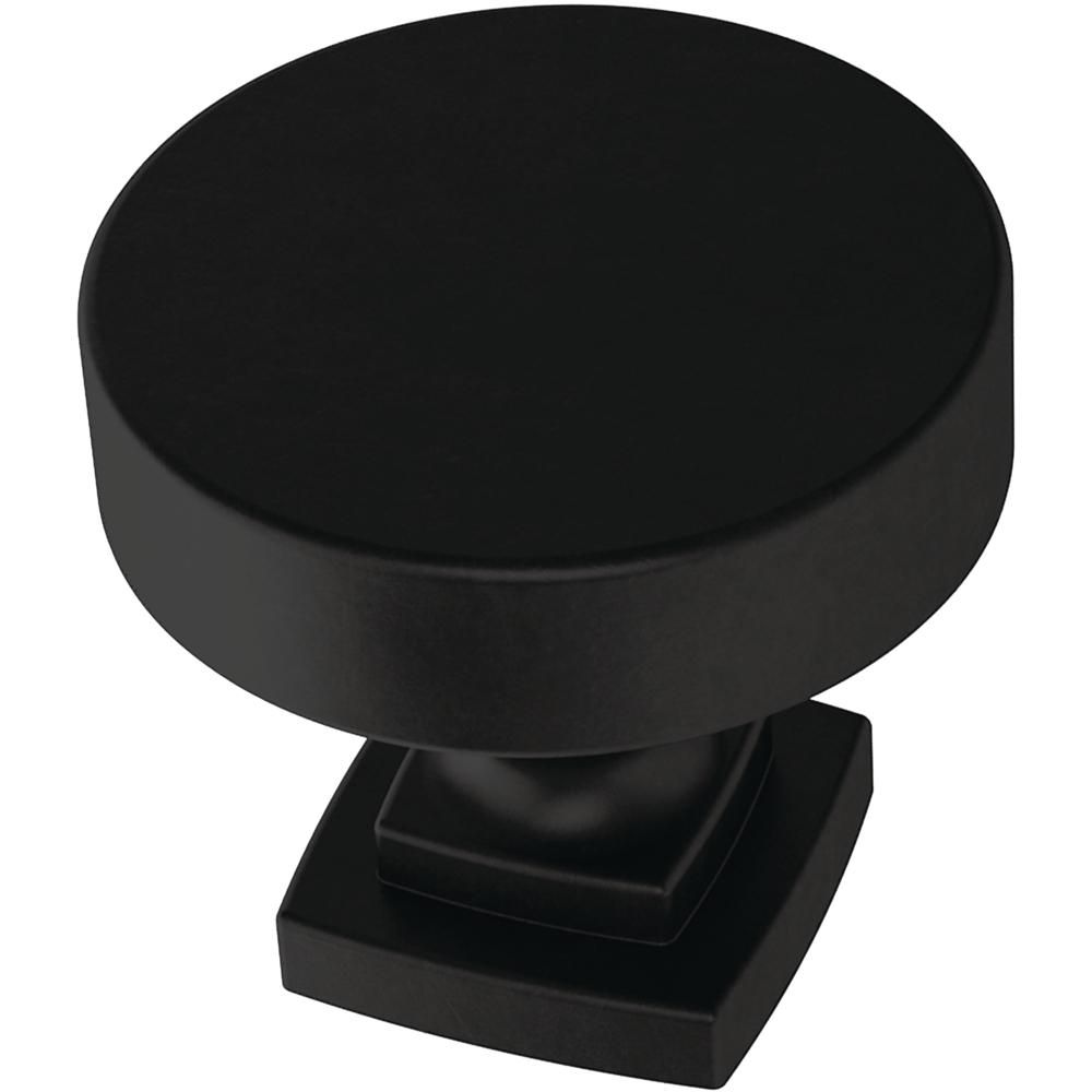 Classic Bell 1-1/4 in. (32mm) Matte Black Cabinet Knob (4-Pack) | The Home Depot
