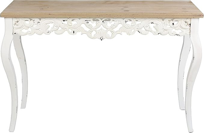 LuxenHome Wood Decorative Console Table, Vintage French Country Entry Table, Farmhouse Antique Sofa  | Amazon (US)