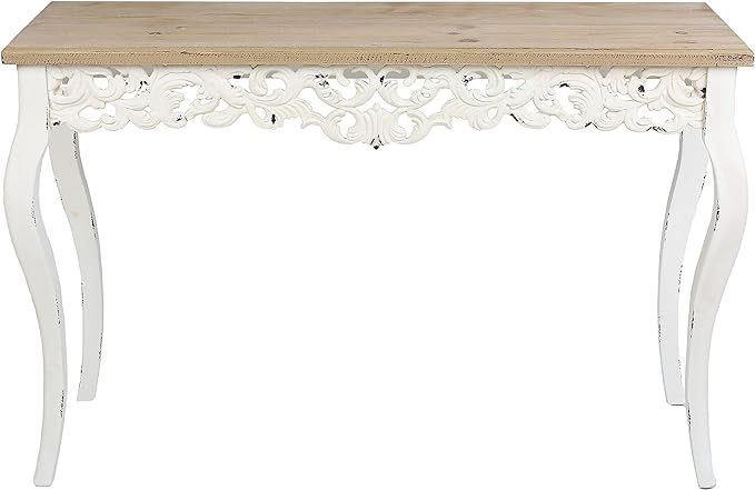 LuxenHome Wood Decorative Console Table, Vintage French Country Entry Table, Farmhouse Antique Sofa  | Amazon (US)