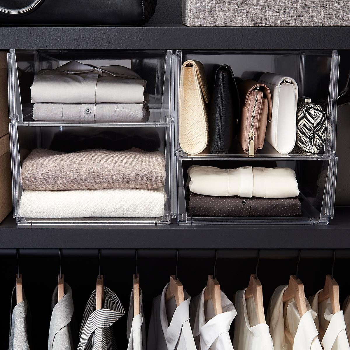 Premium Stackable Shirt & Sweater Bins | The Container Store