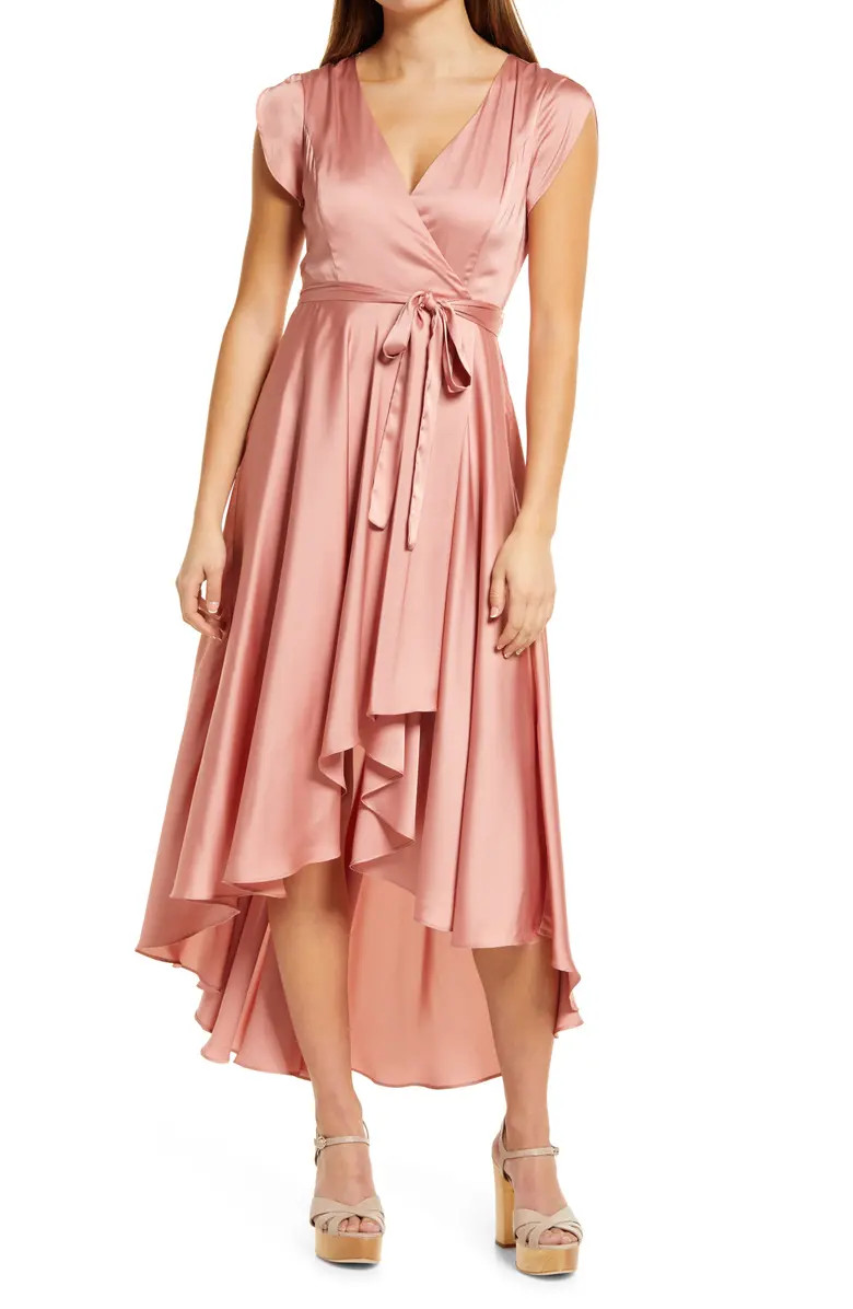 Fallen For You Satin High/Low Dress | Nordstrom