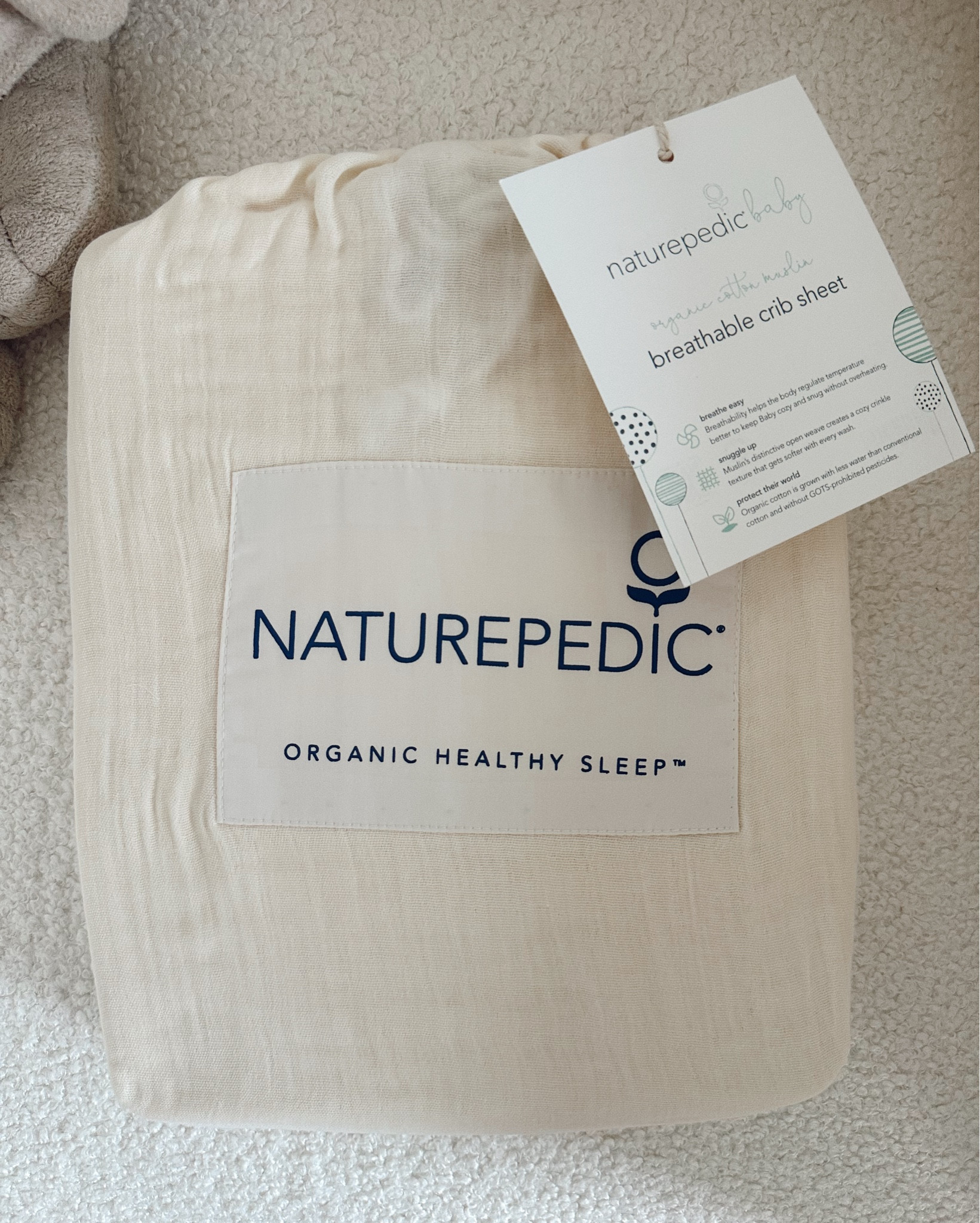 naturepedic breathable organic mattress + organic sheets 🤍 so excited about this collab + so thankful. 🍼👶🏼✨😭

#LTKHome #LTKBump #LTKBaby