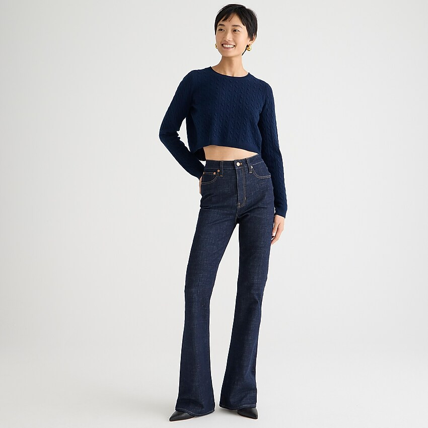 Petite skinny flare jean in Rinse wash | J. Crew US