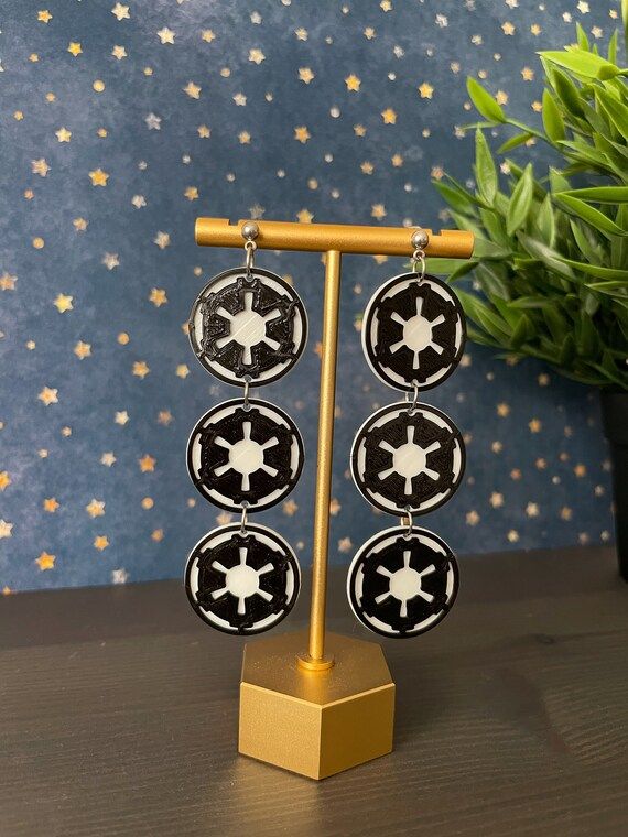 Galactic Empire First Order 3D Earrings - Star Wars Inspired First Order Symbol Earrings - Galact... | Etsy (US)