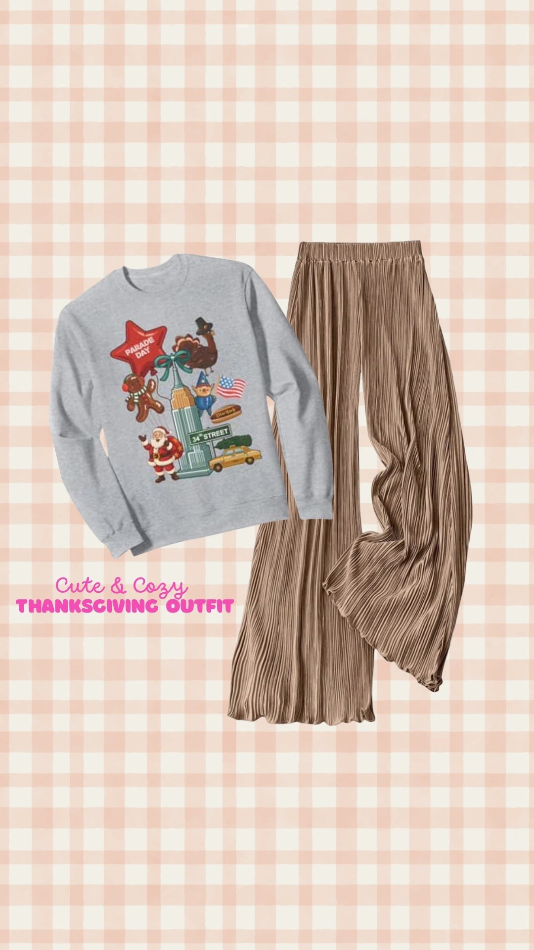 How fun is this Thanksgiving outfit! 🦃  These pants can easily be dressed up for a holiday party, but are also so cozy with a graphic crewneck or sweater!

#LTKHoliday #LTKootd #LTKmomlife