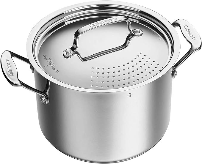 Cuisinart 766S-22 6 Qt. Stainless Steel Pasta Pot w/Straining Cover Chef's-Classic-Stainless-Cook... | Amazon (US)