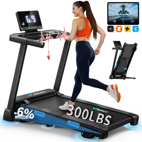MERACH - T12 Incline Treadmill 0.5-7.5MPH 2.5HP Brushless Double Deck Incline Foldinng Treadmill ... | Best Buy U.S.