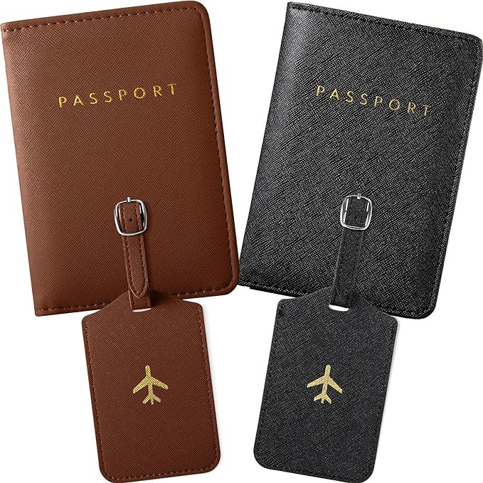 Weewooday Travel Wallet, Brown, Black, 4.33 x 5.51 inch | Amazon (US)