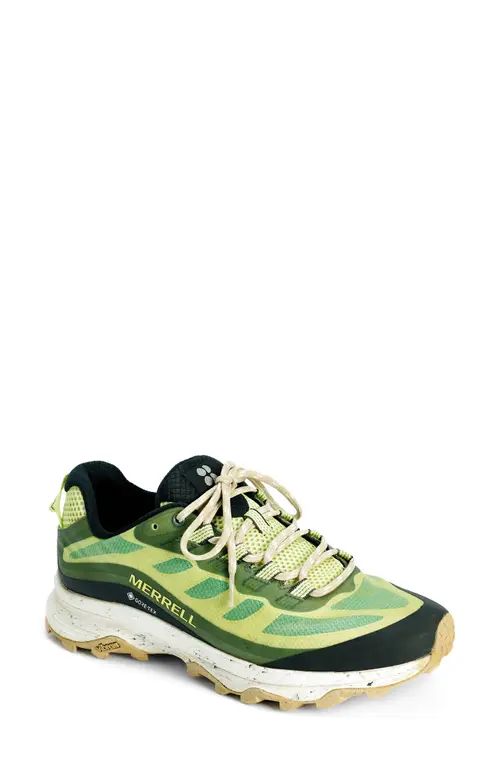 Merrell x Sweaty Betty Moab Speed Gore-Tex® Hiking Shoe in X Sb Laurel/Lime at Nordstrom, Size 6 | Nordstrom