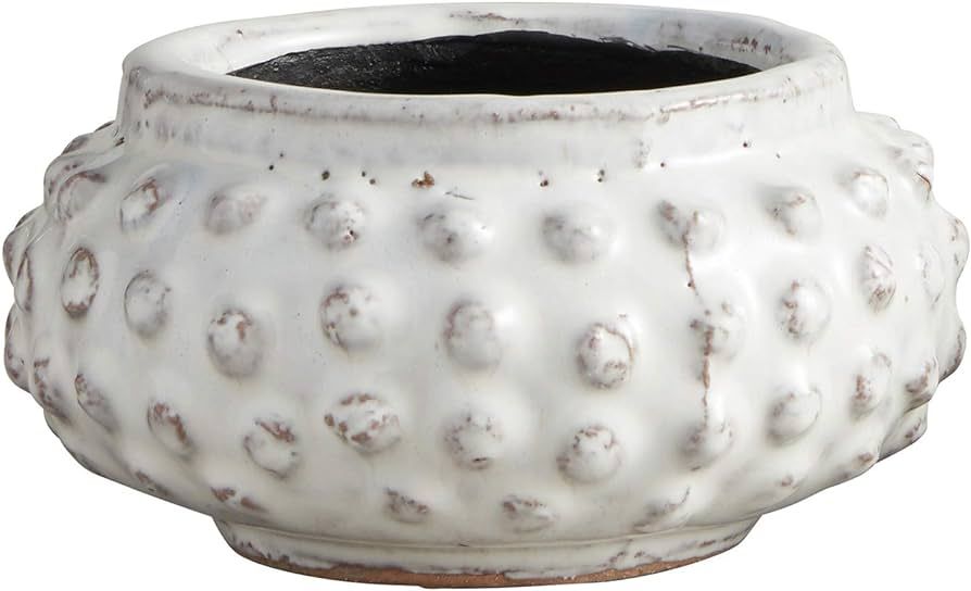 47th & Main Ceramic Planter, Small, Distressed White Dot | Amazon (US)