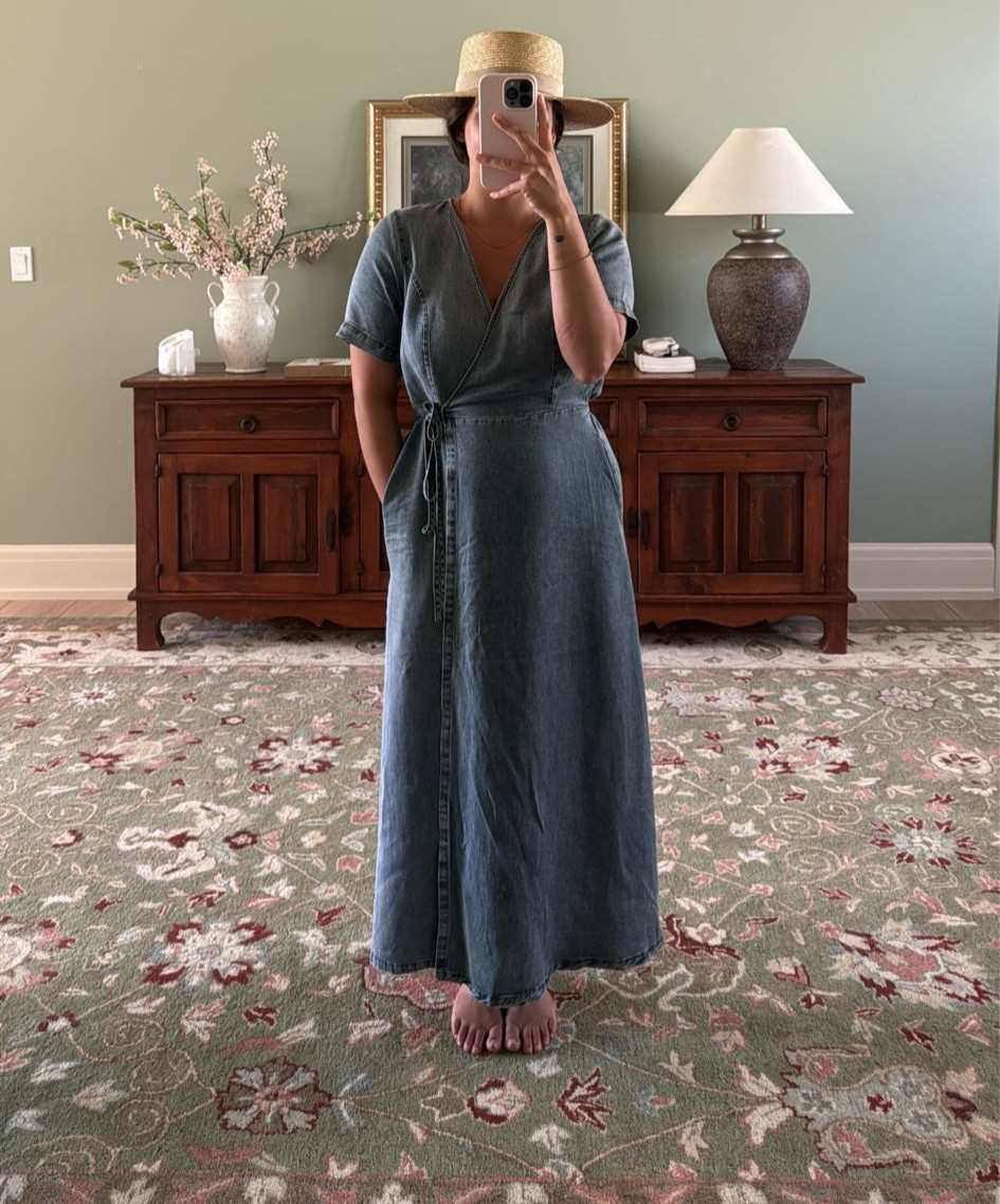 Denim Midi Wrap Dress - Perfect for summer! 

#LTKStyleTip