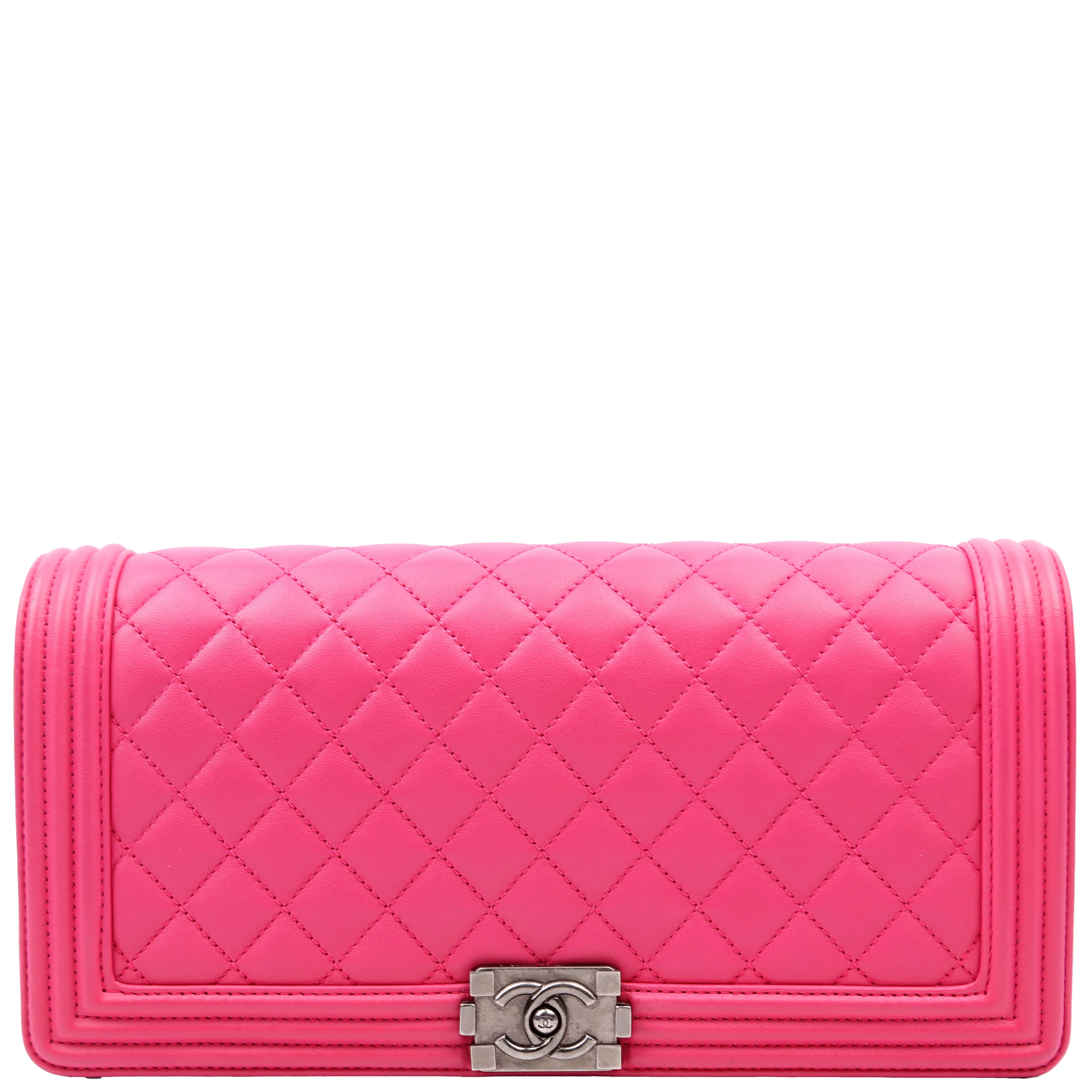 Boy Flap Clutch 19M Pink | Keeks Designer Handbags