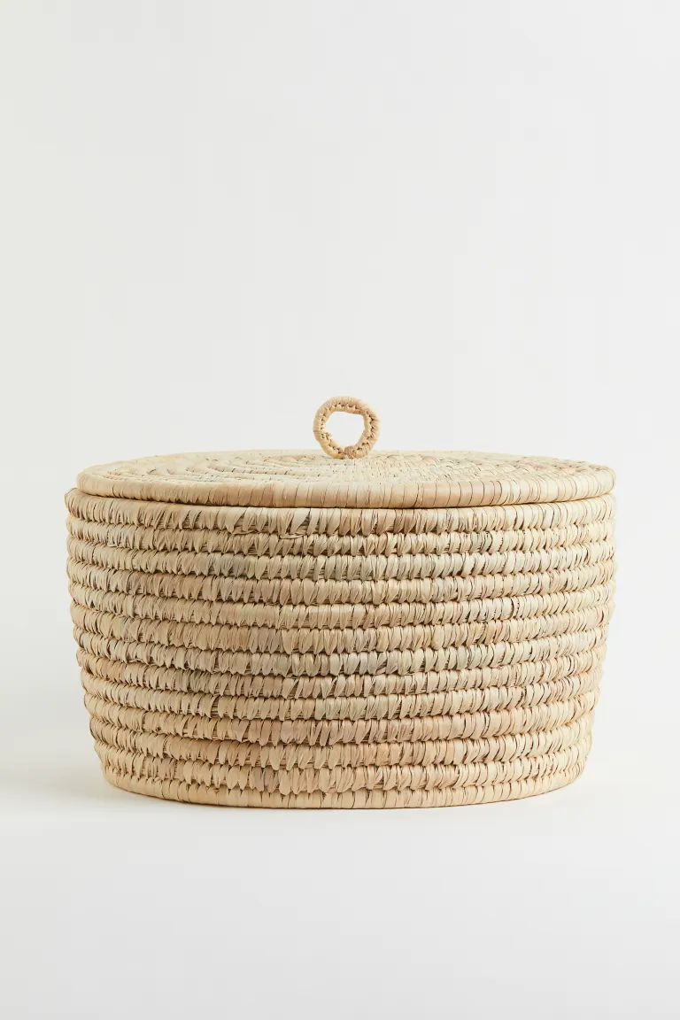 Braided Straw Basket - Light beige - Home All | H&M US | H&M (US + CA)