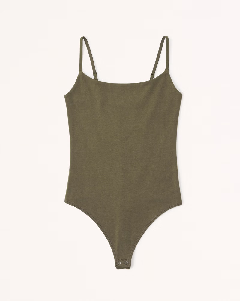 Cotton Seamless Fabric Cami Bodysuit | Abercrombie & Fitch (US)