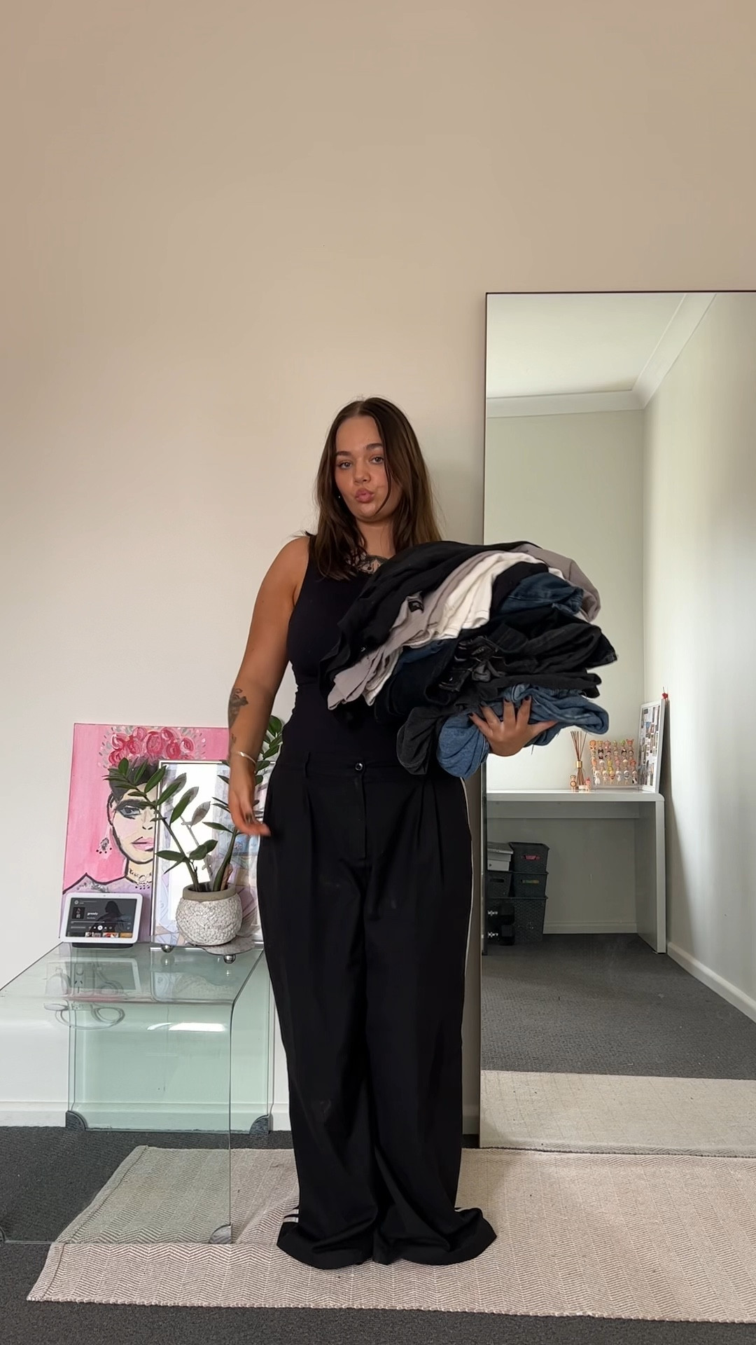 Top ten Pants 🤍 
Blue Jeans - Charcoal Clothing 
Darker Blue V waist - old Princess Polly

#LTKVideo #LTKstyletip #LTKaustralia