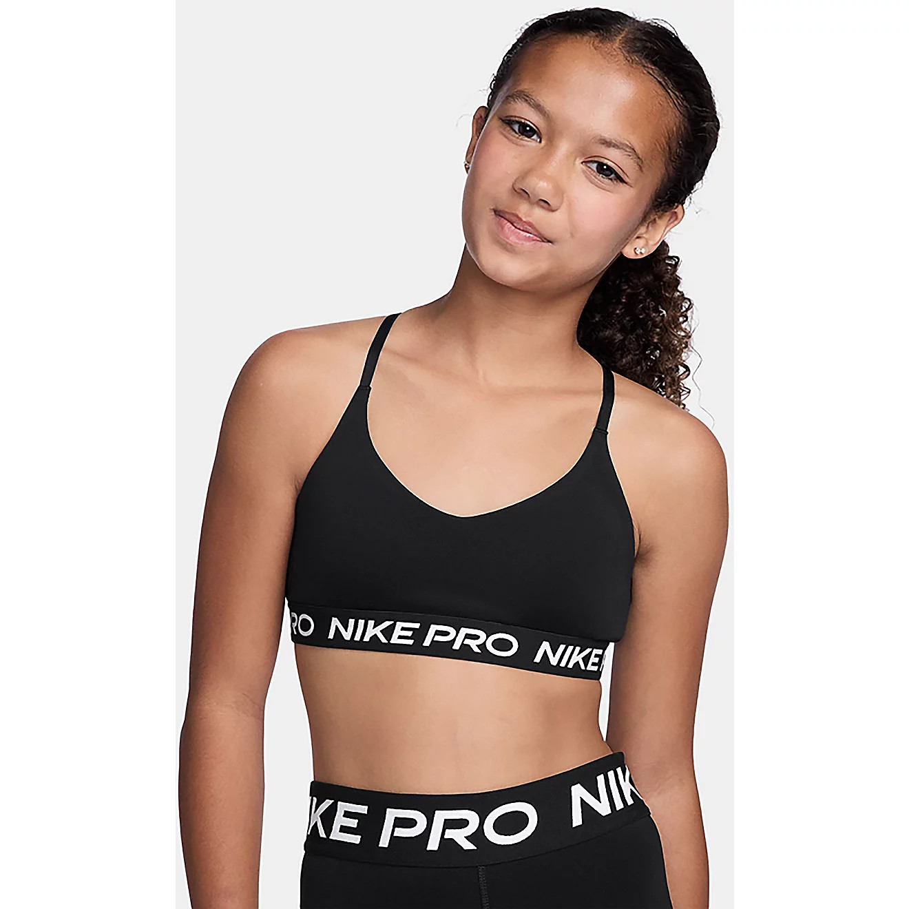 Nike Girls' Pro Indy Low Support Sports Bra | Academy Sports + Outdoors
