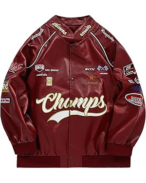 Aelfric Eden Faux Leather Jacket Oversized Racing Motorcycle Jackets Moto Coats Unisex Trendy Str... | Amazon (US)