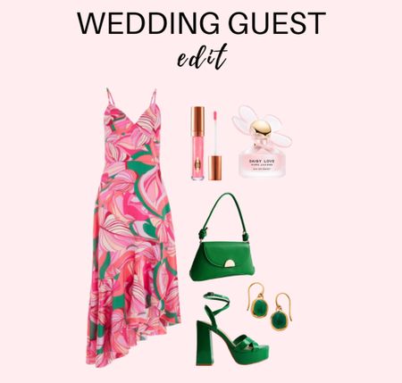 Pink and green wedding guest outfit inspo

#LTKwedding #LTKbeauty #LTKunder100