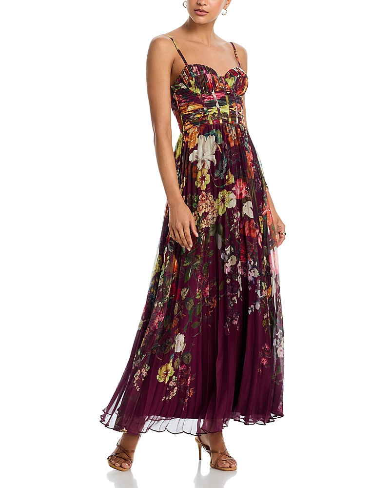 Aqua Pleated Floral Guest of Dress - Exclusive | Bloomingdale's (US)