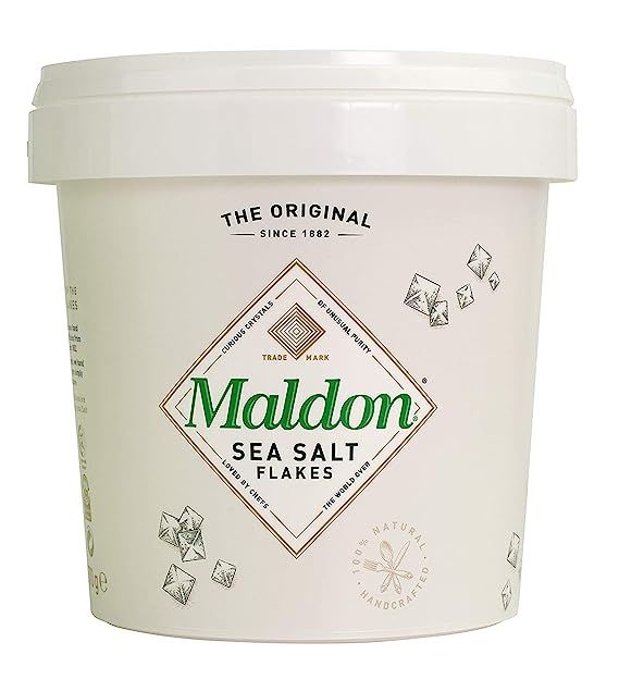 Maldon Salt Company Salt, Sea Salt Flakes, 20 oz (570 g), Resealable Tub, Kosher, Natural, Handcr... | Amazon (US)