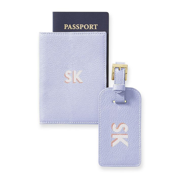 Leather Luggage Tag & Passport Case Set | Mark and Graham
