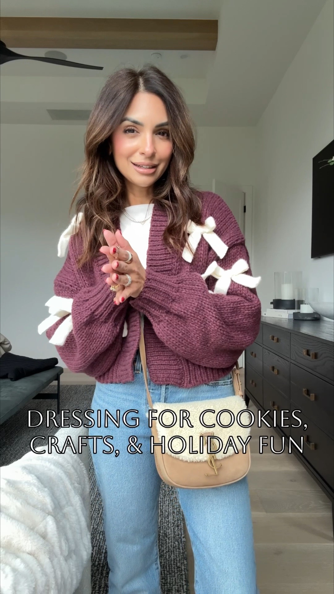 I am in love with this bow cardigan! The color is sooo pretty & I love the bow detail! This denim is also super flattering and I'm in the shorter inseam in size 25 (I suggest sizing up one size)

#LTKootd #LTKPetite #LTKHoliday