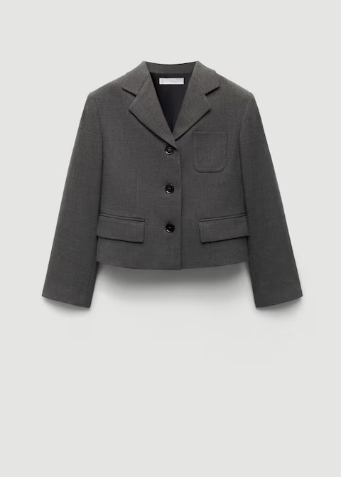 Cropped jacket with pockets -  Women | Mango United Kingdom | MANGO (UK)