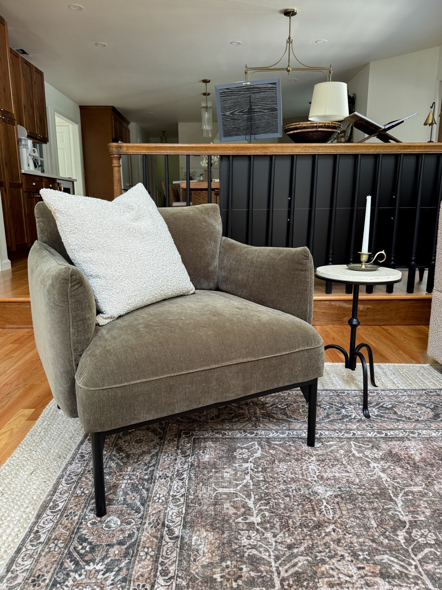 Olive green accent chair
Living room chair
Entryway chair
West elm
Penn chair 
Performance fabric
Chenille

#LTKHome