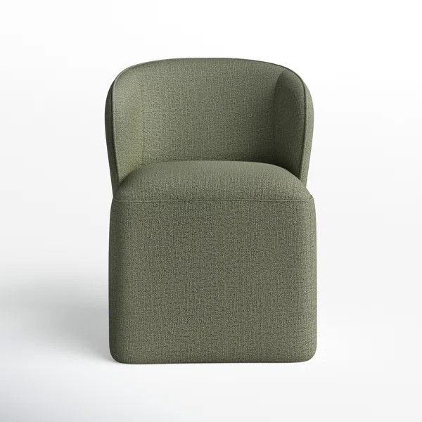 Niha Upholstered Dining Chair with Casters | AllModern