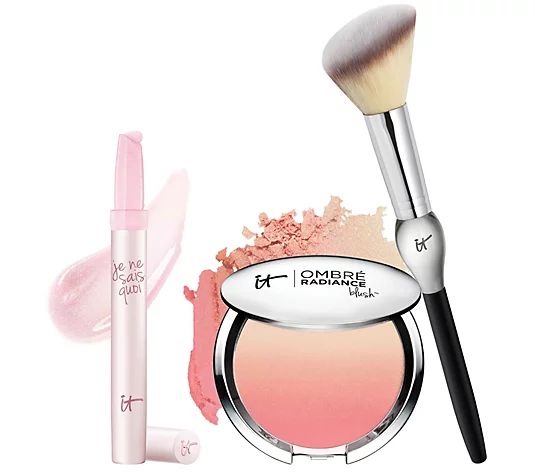 IT Cosmetics Feel the Love Ombre Blush & Je Ne Sais Quoi Lip Serum Set - QVC.com | QVC