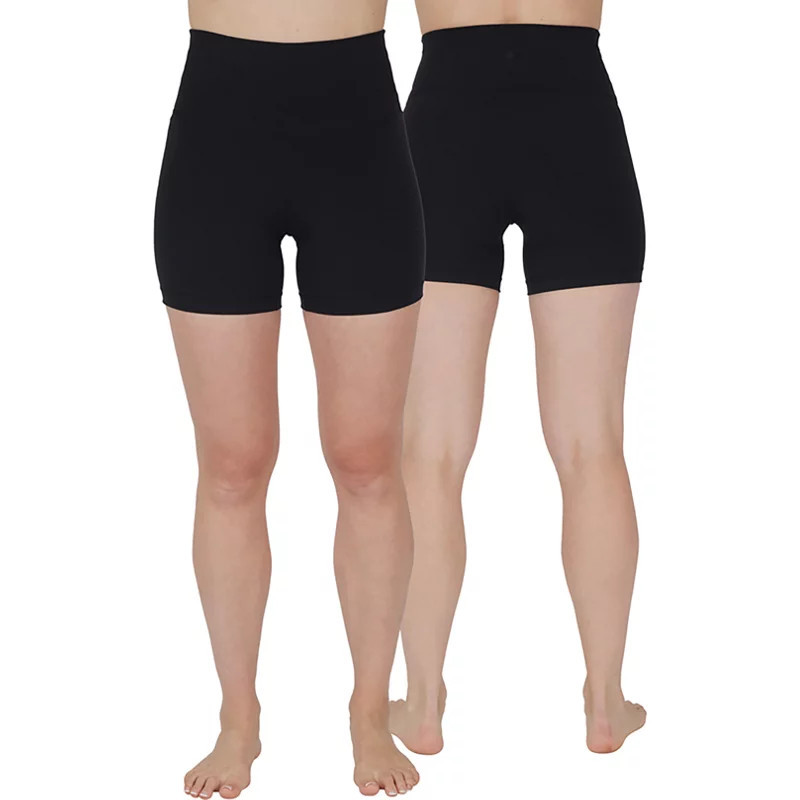 90 Degree by Reflex Women's Lux Crossover and Classic Bike Shorts 5 in 2-Pack | Academy Sports + Outdoors