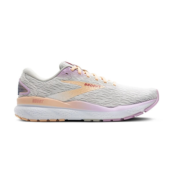 Women's Brooks Ghost 16 Running Shoes 12 White/Grey/Orchid | Scheels