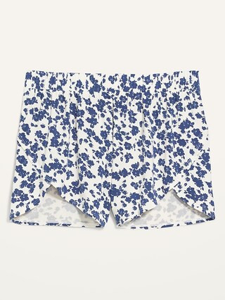 High-Waisted Sunday Sleep Ultra-Soft Dolphin-Hem Pajama Shorts for Women -- 3-inch inseam | Old Navy (US)