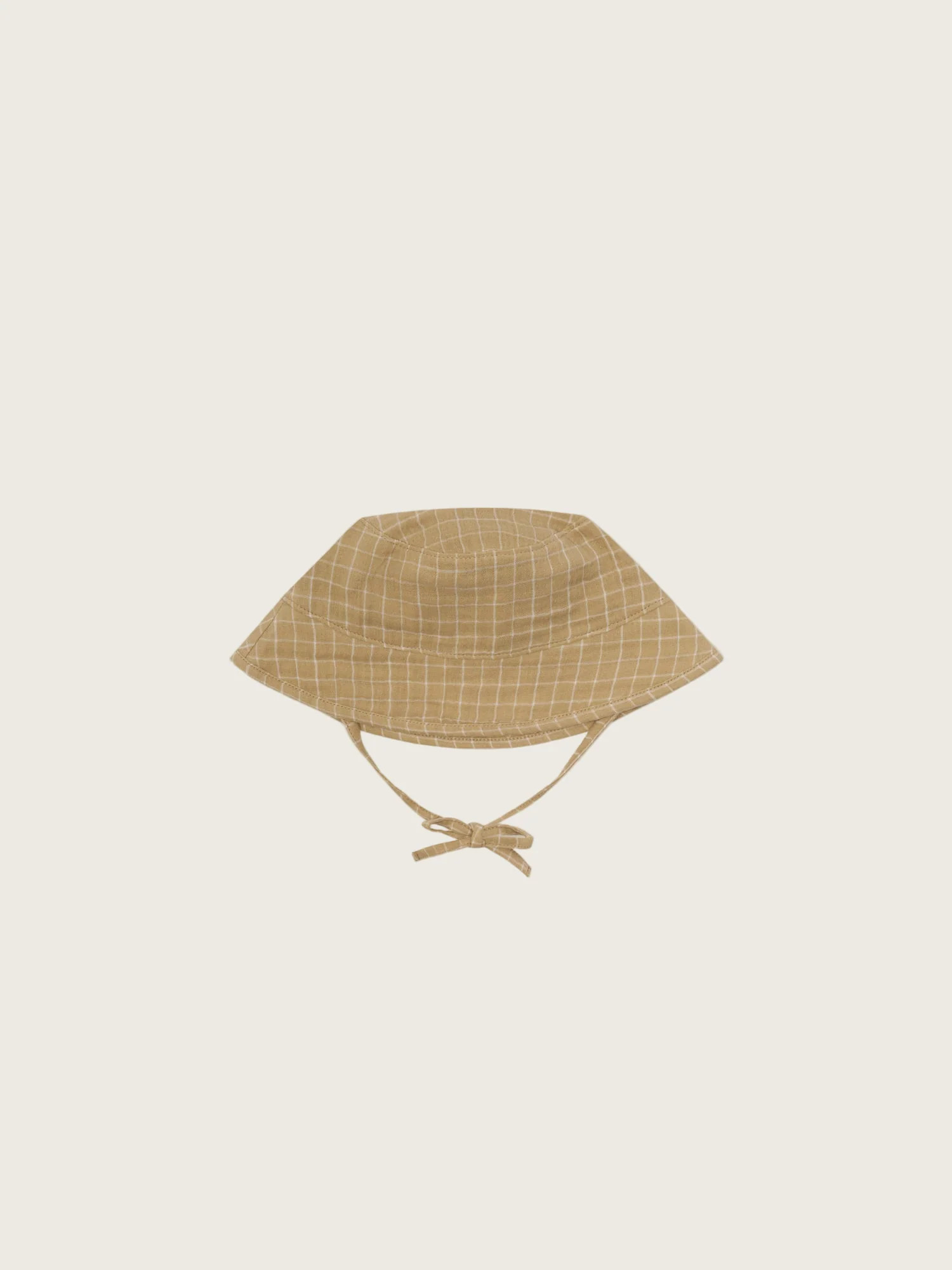 Grid Check Wheat Bucket Sun Hat | Organic Zoo