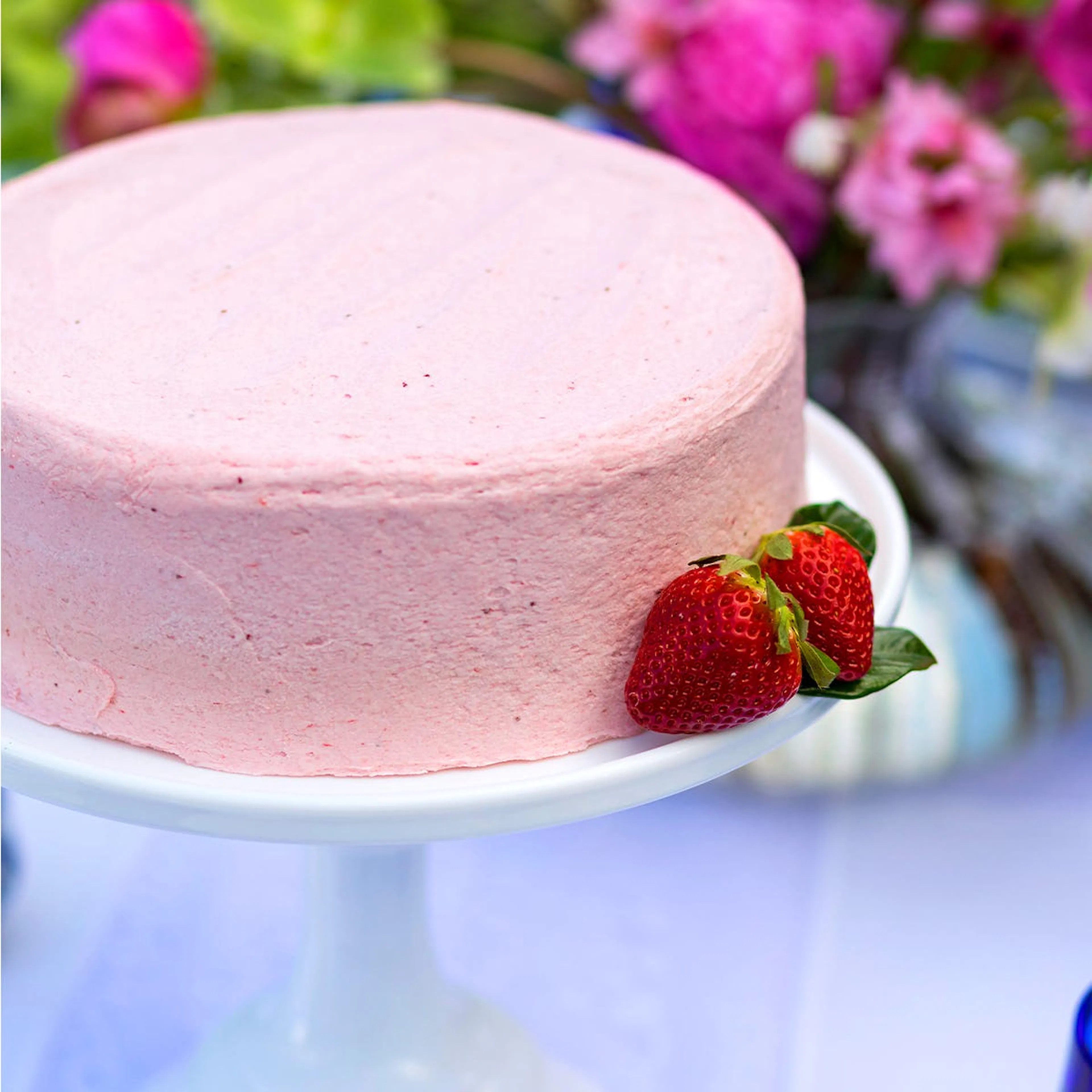 Fresh Strawberry Cake by Caroline's Cakes | Goldbelly | Goldbelly