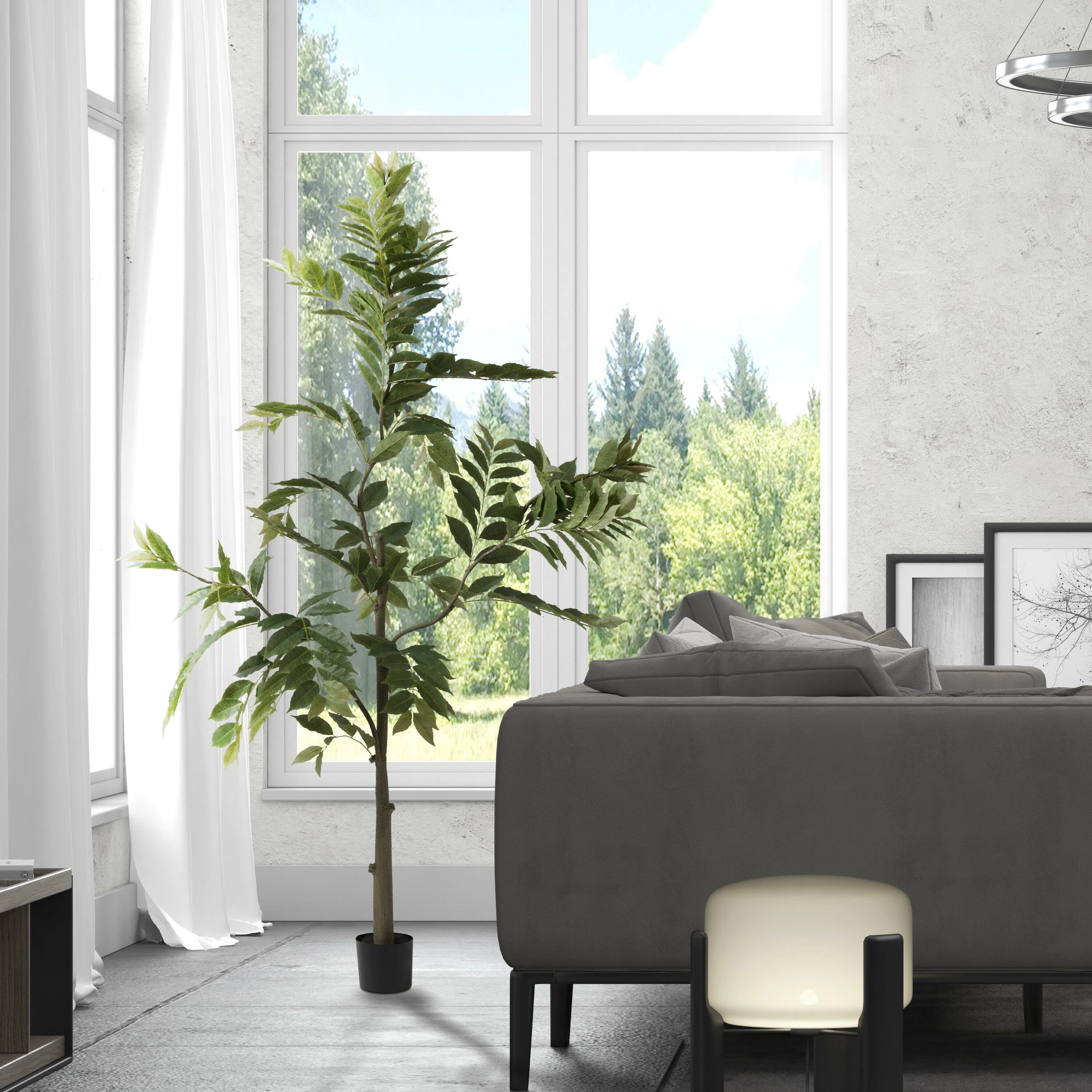 Potted Artificial Green Nandina Tree. | Wayfair North America