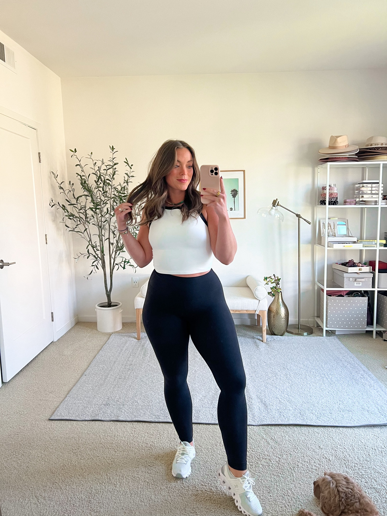 Fall activewear 🩷 
Tank medium, leggings size 4 

#LTKMidsize #LTKFitness #LTKActive